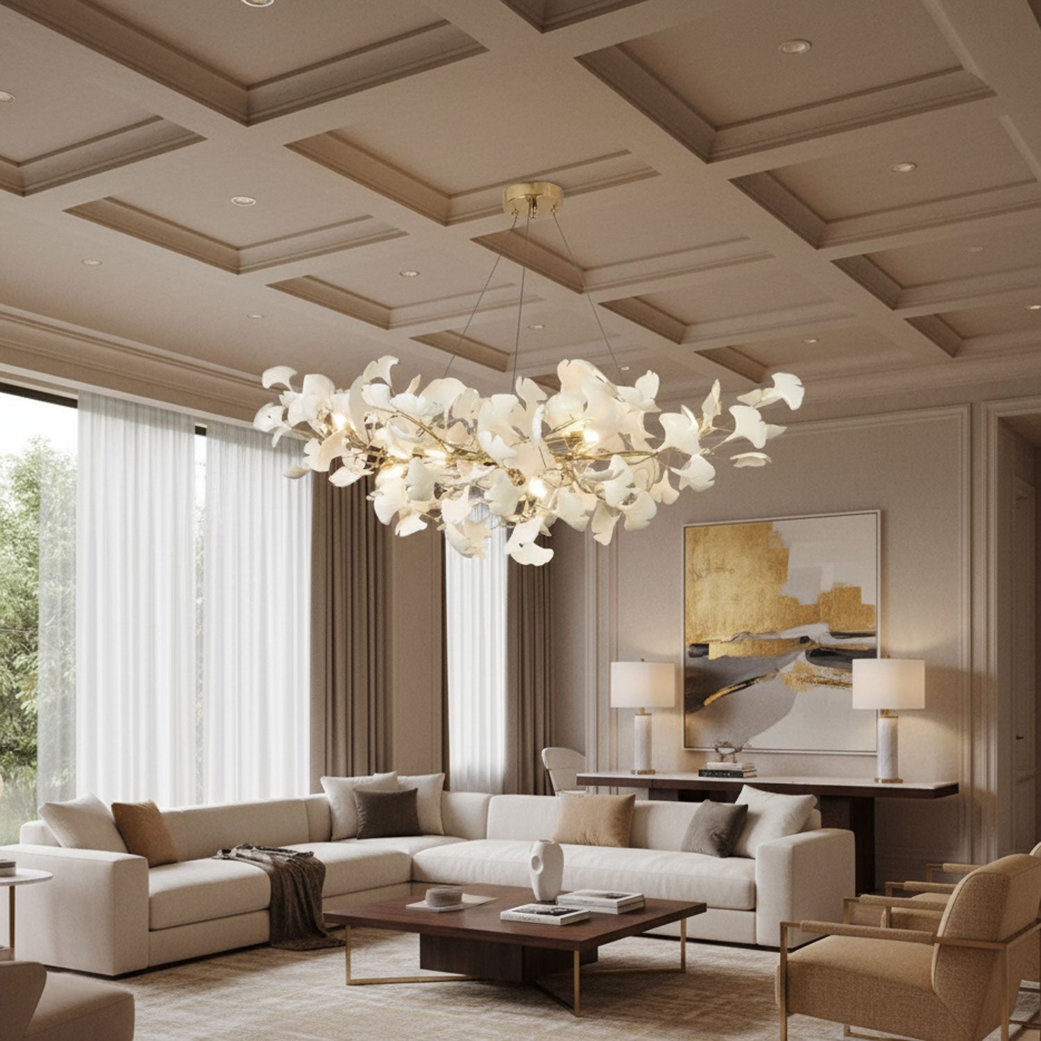 Gnuhi Horizon Bloom Gingko Chandelier
